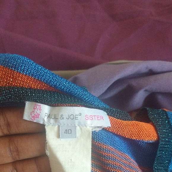 Paul & Joe Vibrant Knit Top with Stripes - Picture 2 of 6